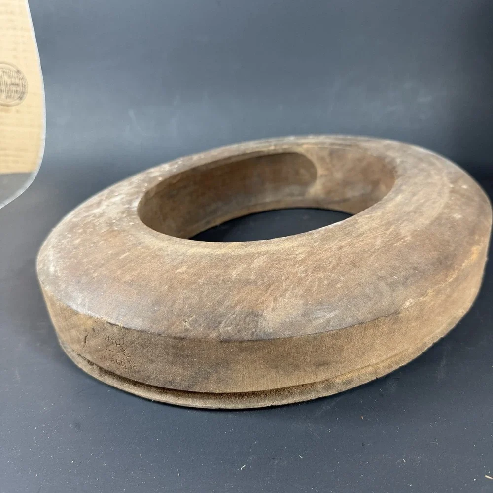 Vtg Hatters Supply House Industrial Wooden Millinery Hat Mold Block Form #32